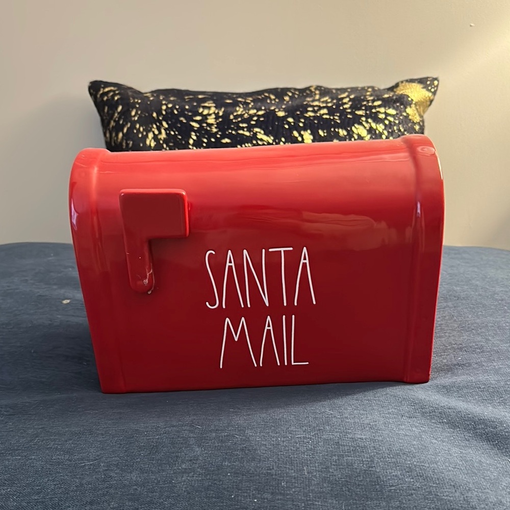 Rae Dunn Red Santa Mailbox